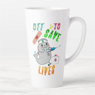Caneca De Café Latte Fora Para Salvar Vidas