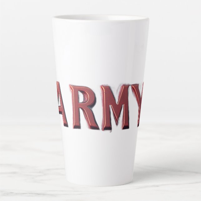Caneca De Café Latte Força de Elite da Linha de Frente (Frente)
