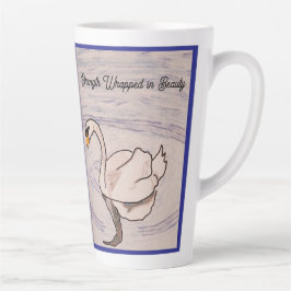 Caneca De Café Latte Força embrulhada em beleza