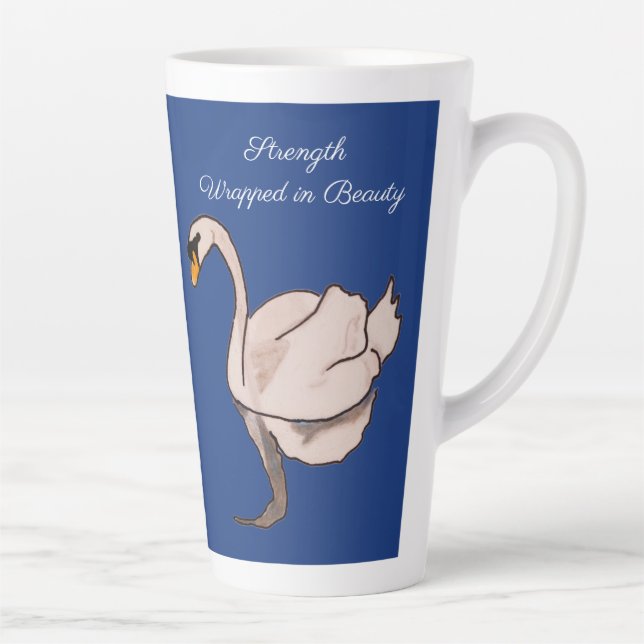 Caneca De Café Latte Força Envolta em Beleza (Direita)