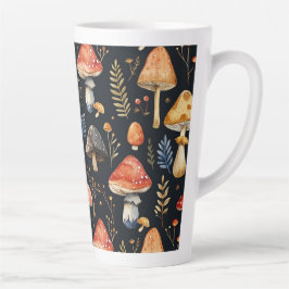 Caneca De Café Latte Forest Mushroom e Fern