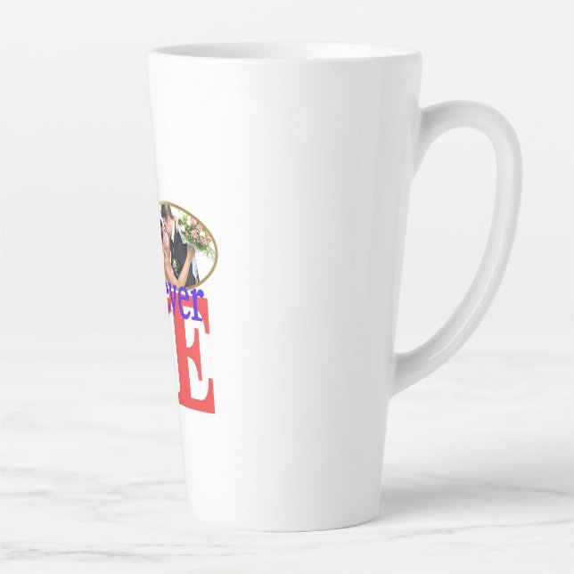 Caneca De Café Latte "Forever Love" - Mug de Fotografia Personalizada (Direita)