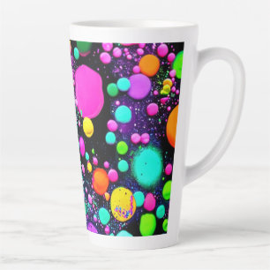 Caneca De Café Latte Formas Abstrato brilhante