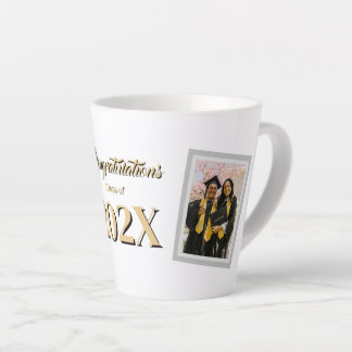 Caneca De Café Latte Formatura Turma de 202X Foto Personalizável