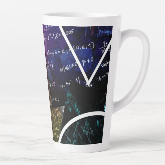 Caneca De Café Latte Fórmula Matemática Latte Mug (Direita)