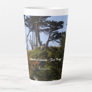 Caneca De Café Latte Fort Bragg California Costline Monterey Pines