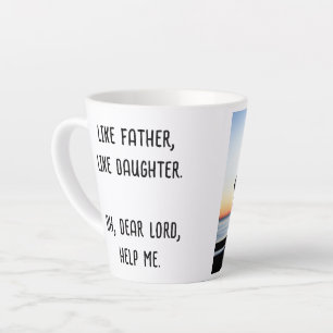 Caneca De Café Latte Foto Como Pai Como Filha Personalizada
