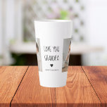 Caneca De Café Latte Foto de Colagem Moderna Ama Seu Avô Melhor Present<br><div class="desc">Foto de Colagem Moderna Ama Seu Avô Melhor Presente</div>
