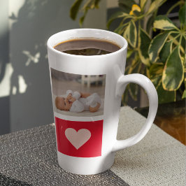 Caneca De Café Latte Foto de Colagem Moderna e a Melhor Mãe Já Presente