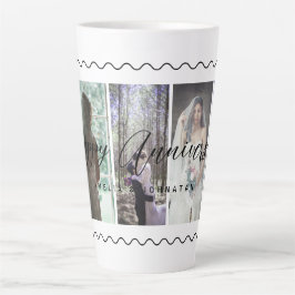 Caneca De Café Latte Foto do Aniversário Feliz Foto da Colagem Mug Vert