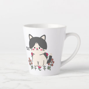 Caneca De Café Latte Foto e nome da tipografia Legal simples e moderna