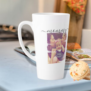Caneca De Café Latte Foto e texto personalizados