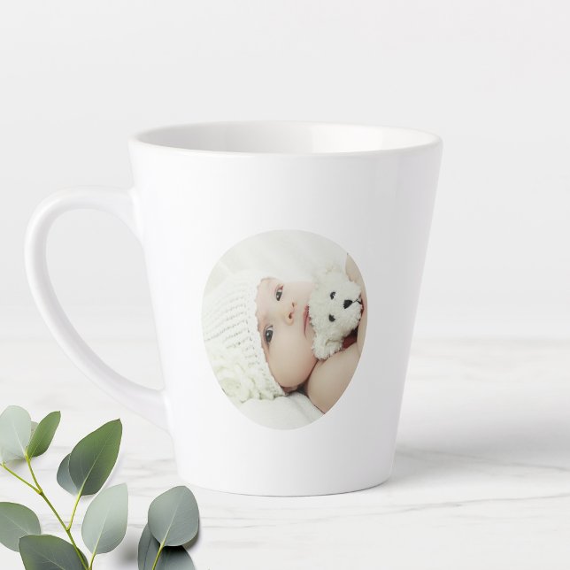 Caneca De Café Latte Foto Personalizada (Criador carregado)