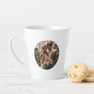 Caneca De Café Latte Foto personalizada do casal 'Love'