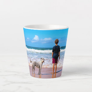 Caneca De Café Latte Foto Personalizada Faça Seu Próprio Design - Eu