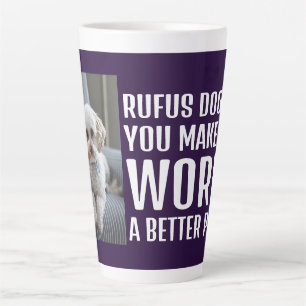Caneca De Café Latte Foto personalizada faz do mundo um lugar melhor