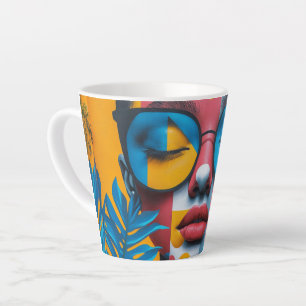 Caneca De Café Latte Foto Personalizada Moderna Elegante Criar Você Mes