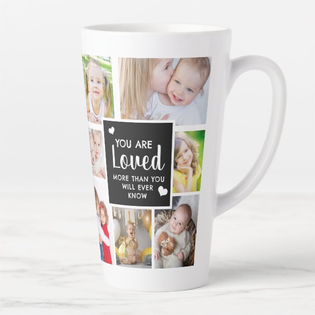 Caneca De Café Latte Foto personalizada que você ama (Direita)