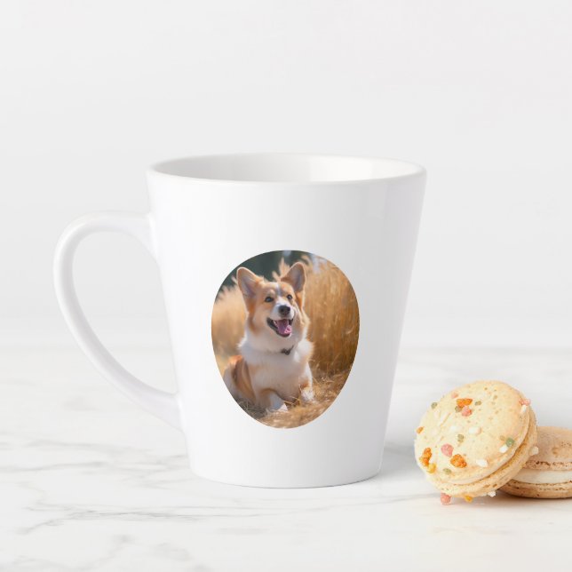Caneca De Café Latte Foto Pet Personalizada (In Situ)