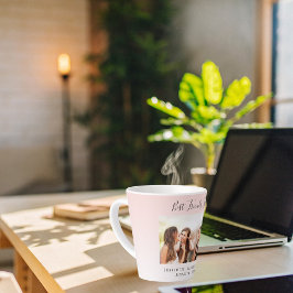 Caneca De Café Latte Foto rosa dourada dos melhores amigos
