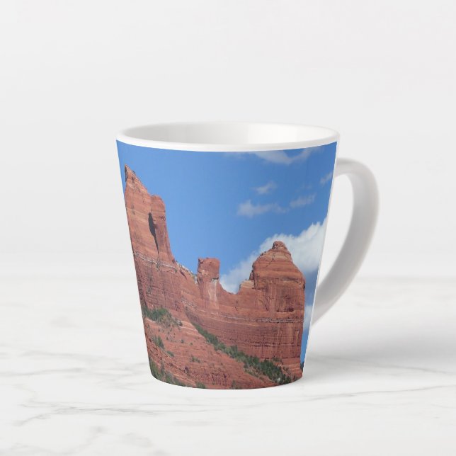 Caneca De Café Latte Fotografia da Arizona Eagle Rock I Sedona (Ângulo direito)