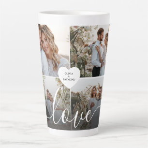 Caneca De Café Latte Fotografia da Collagem de Amor design