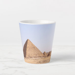 Caneca De Café Latte Fotografia das Pirâmides de Gizé