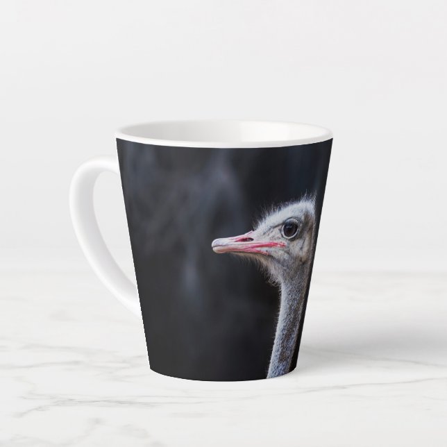 Caneca De Café Latte Fotografia de Avestruz (Ângulo esquerdo)