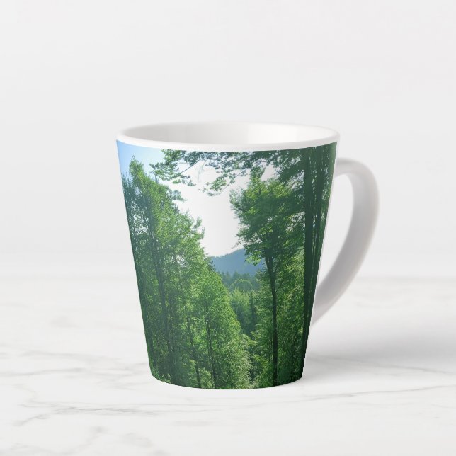 Caneca De Café Latte Fotografia de Paisagem Verde (Ângulo direito)