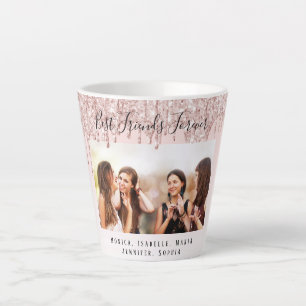 Caneca De Café Latte Fotografias personalizadas, melhores amigos para s