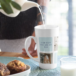 Caneca De Café Latte Fotos de Colagem Moderna - Presente Azul dos Melho