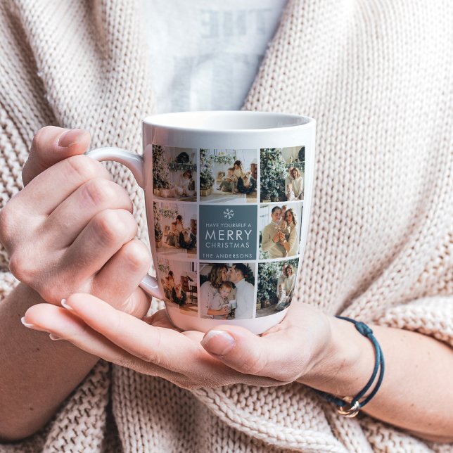 Caneca De Café Latte Fotos de Feriado de Colagem | Feliz Natal | Presen (Criador carregado)