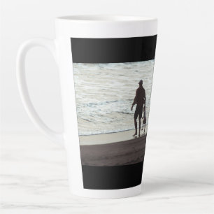 Caneca De Café Latte Fotos Simples Personalizadas Duas