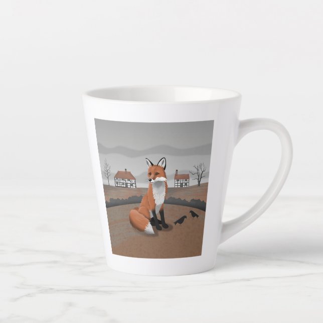 Caneca De Café Latte Fox (Direita)