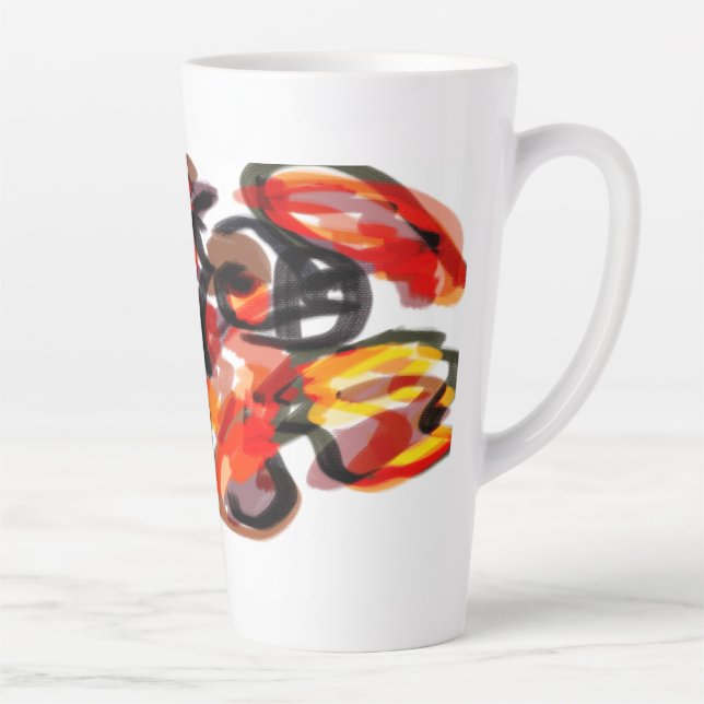 Caneca De Café Latte Fox sunset outono (Direita)