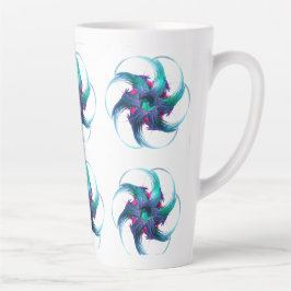 Caneca De Café Latte Fractal Fantasy Swirls Latte Mug