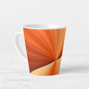 Caneca De Café Latte Fractal Gráfico de Baunilha Vermelha Abstrato Lara