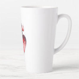 Caneca De Café Latte Frasco de Perfume do Coração Vermelho