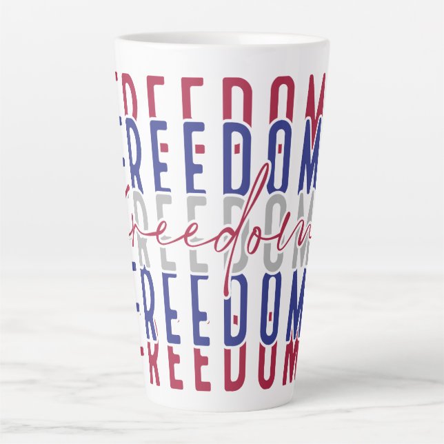 Caneca De Café Latte Freedom Kamala Harris (Frente)