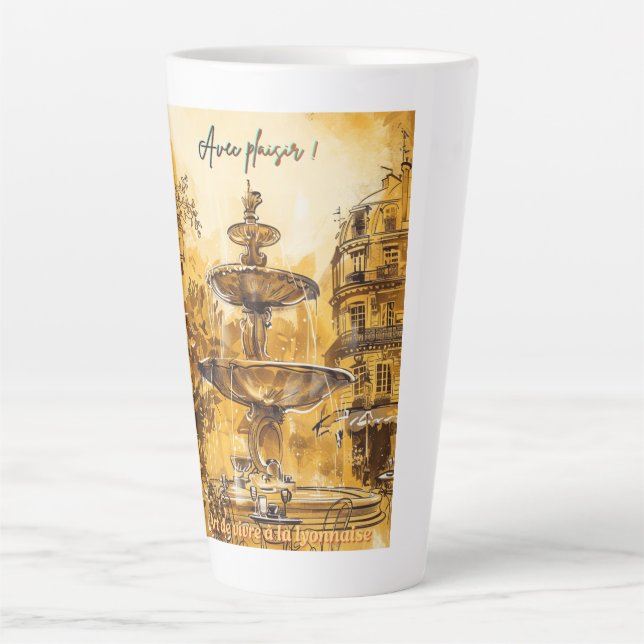 Caneca De Café Latte French art of living Lyon  (Frente)
