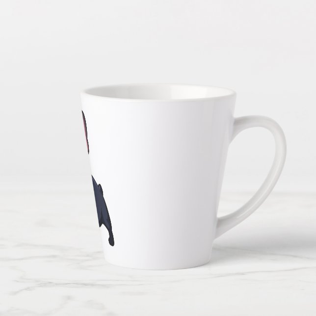 Caneca De Café Latte Frenchie Os Cavalheiros (Direita)