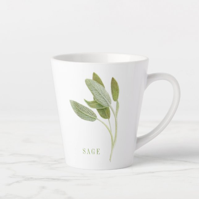Caneca De Café Latte FRESH SAGE Latte Mug (Direita)