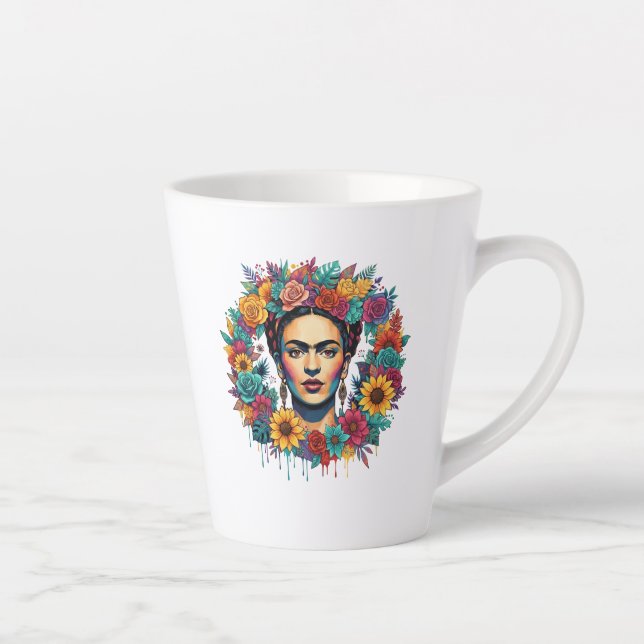 Caneca De Café Latte Frida Kahlo (Direita)