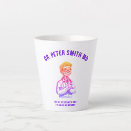 Caneca De Café Latte Friendly Internist Doctor Cartoon Healthcare Desig