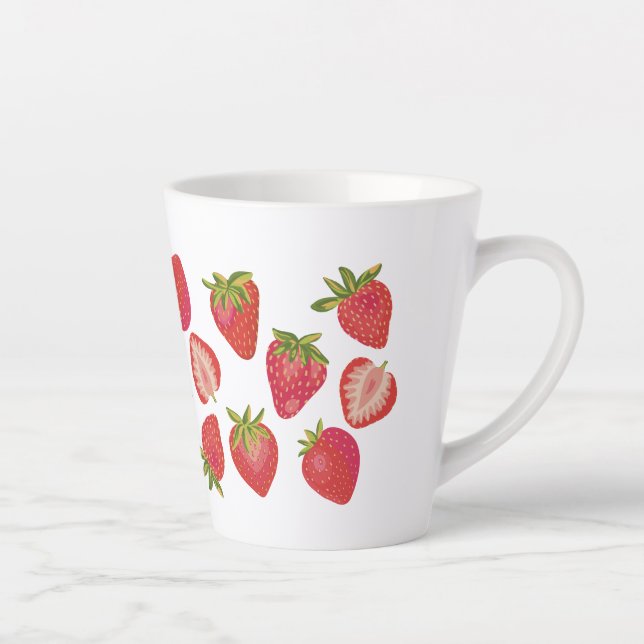 Caneca De Café Latte Fruity Strawberry (Direita)