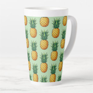 Caneca De Café Latte Fruta abacaxi