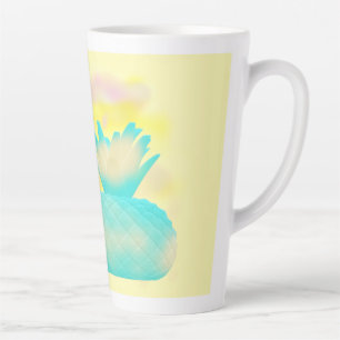 Caneca De Café Latte Fruta loop art névoa névoa magia abacaxis