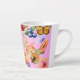 Caneca De Café Latte Frutas mistas