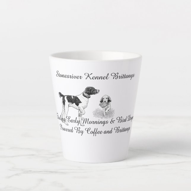 Caneca De Café Latte Fueling Early Mornings & Bird Dogs  (Frente)