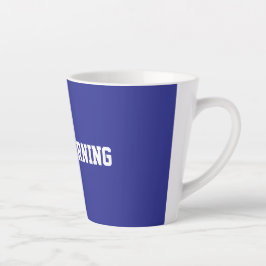 Caneca De Café Latte Fun Blue Sarcastic Teacher 